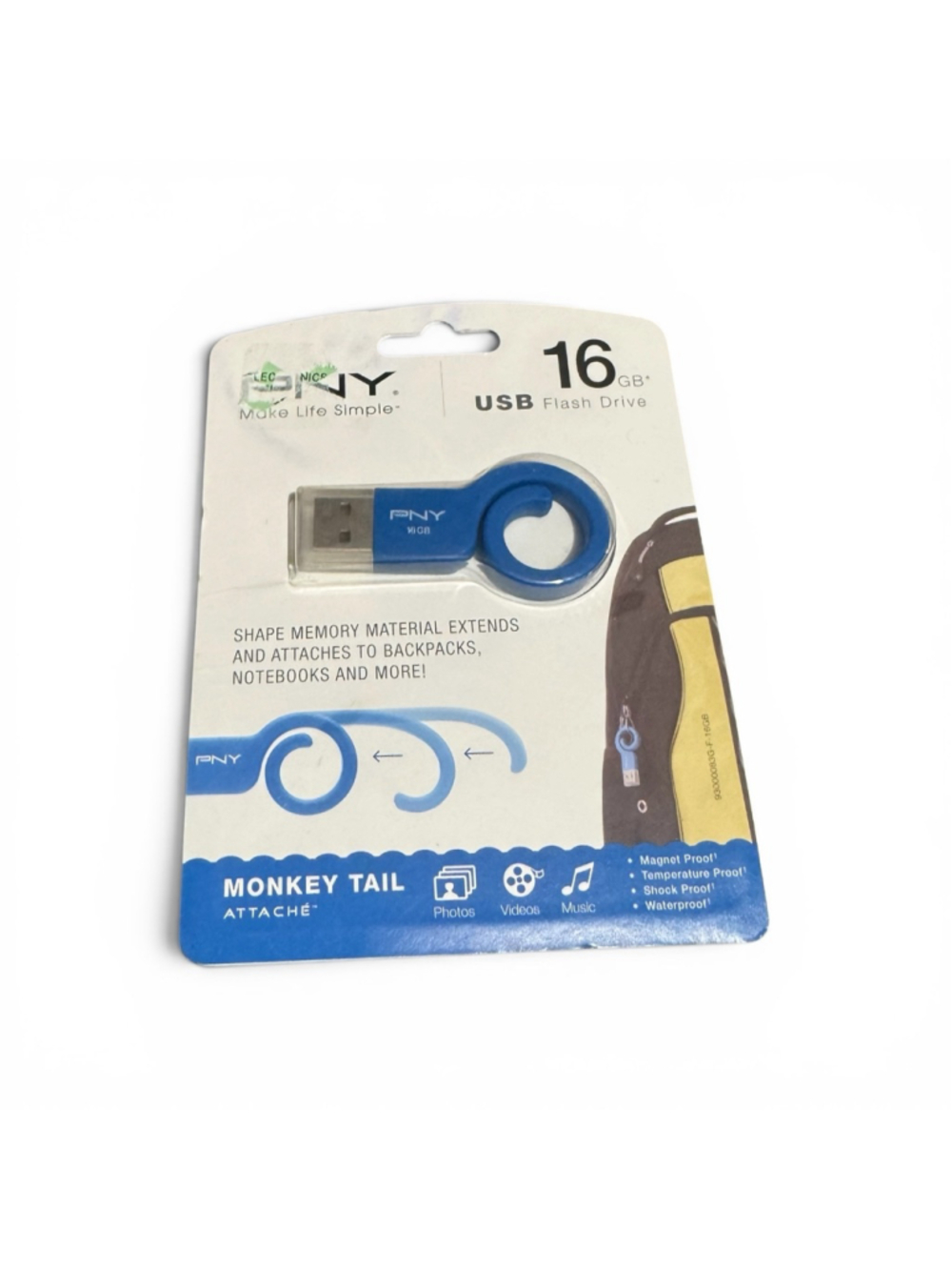 PNY 16GB Blue & White USB Flash Drive One Size